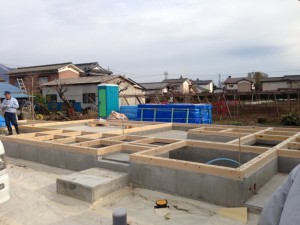 土台敷き
