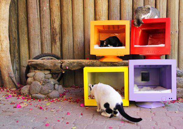 DIY Old Computer Screens Cat houses – Pet Houses